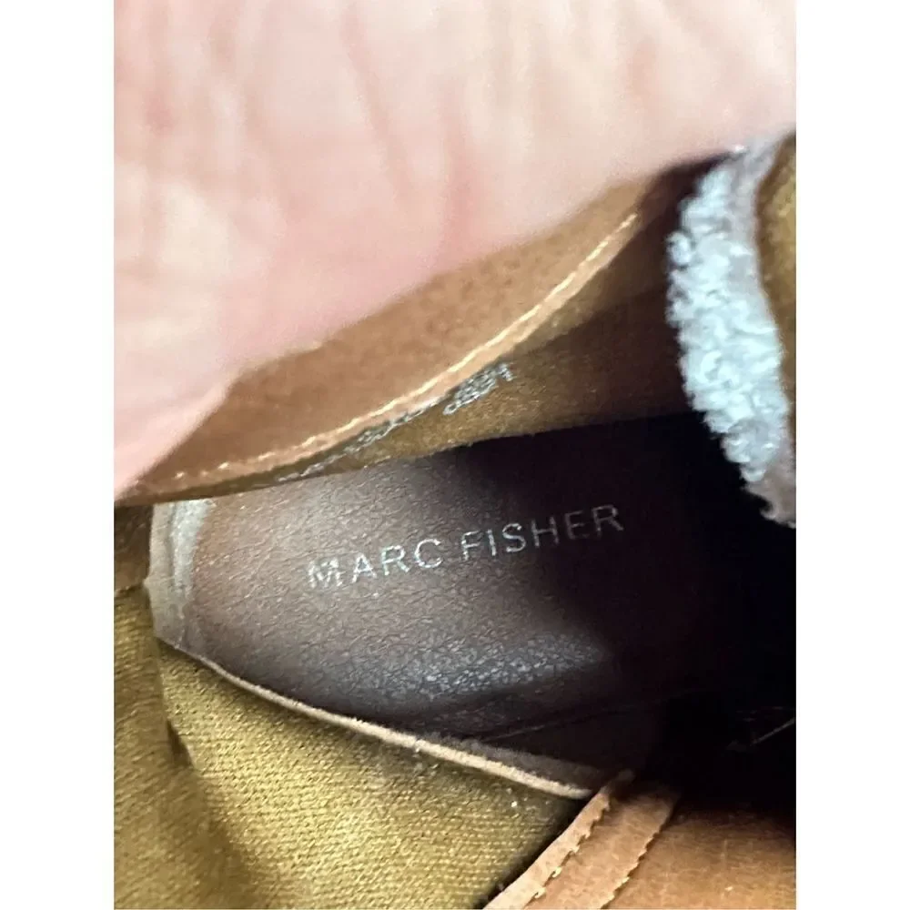 MARC FISHER size 10 IZMA Shearling Hiker Boots Booties Shoes